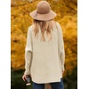 image:imageANRABESS Womens Oversized Turtleneck Batwing Long Sleeve Casual Cozy Baggy Knit Pullover Tunic Sweater 2026 Fall OutfitsApricot