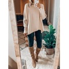image:imageANRABESS Womens Oversized Turtleneck Batwing Long Sleeve Casual Cozy Baggy Knit Pullover Tunic Sweater 2026 Fall OutfitsApricot