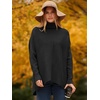 image:imageANRABESS Womens Oversized Turtleneck Batwing Long Sleeve Casual Cozy Baggy Knit Pullover Tunic Sweater 2026 Fall OutfitsBlack