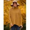image:imageANRABESS Womens Oversized Turtleneck Batwing Long Sleeve Casual Cozy Baggy Knit Pullover Tunic Sweater 2026 Fall OutfitsCamel