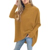 image:imageANRABESS Womens Oversized Turtleneck Batwing Long Sleeve Casual Cozy Baggy Knit Pullover Tunic Sweater 2026 Fall OutfitsCamel