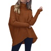 image:imageANRABESS Womens Oversized Turtleneck Batwing Long Sleeve Casual Cozy Baggy Knit Pullover Tunic Sweater 2026 Fall OutfitsCaramel
