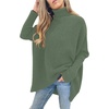 image:imageANRABESS Womens Oversized Turtleneck Batwing Long Sleeve Casual Cozy Baggy Knit Pullover Tunic Sweater 2026 Fall OutfitsCeladon