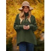 image:imageANRABESS Womens Oversized Turtleneck Batwing Long Sleeve Casual Cozy Baggy Knit Pullover Tunic Sweater 2026 Fall OutfitsDark Green