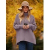 image:imageANRABESS Womens Oversized Turtleneck Batwing Long Sleeve Casual Cozy Baggy Knit Pullover Tunic Sweater 2026 Fall OutfitsDark Purple