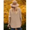 image:imageANRABESS Womens Oversized Turtleneck Batwing Long Sleeve Casual Cozy Baggy Knit Pullover Tunic Sweater 2026 Fall OutfitsDeep Apricot