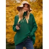 image:imageANRABESS Womens Oversized Turtleneck Batwing Long Sleeve Casual Cozy Baggy Knit Pullover Tunic Sweater 2026 Fall OutfitsGreen