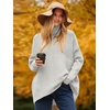 image:imageANRABESS Womens Oversized Turtleneck Batwing Long Sleeve Casual Cozy Baggy Knit Pullover Tunic Sweater 2026 Fall OutfitsGrey