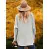 image:imageANRABESS Womens Oversized Turtleneck Batwing Long Sleeve Casual Cozy Baggy Knit Pullover Tunic Sweater 2026 Fall OutfitsGrey