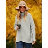 image:imageANRABESS Womens Oversized Turtleneck Batwing Long Sleeve Casual Cozy Baggy Knit Pullover Tunic Sweater 2026 Fall OutfitsGrey