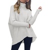 image:imageANRABESS Womens Oversized Turtleneck Batwing Long Sleeve Casual Cozy Baggy Knit Pullover Tunic Sweater 2026 Fall OutfitsGrey