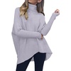 image:imageANRABESS Womens Oversized Turtleneck Batwing Long Sleeve Casual Cozy Baggy Knit Pullover Tunic Sweater 2026 Fall OutfitsLavender