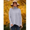 image:imageANRABESS Womens Oversized Turtleneck Batwing Long Sleeve Casual Cozy Baggy Knit Pullover Tunic Sweater 2026 Fall OutfitsLavender