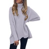 image:imageANRABESS Womens Oversized Turtleneck Batwing Long Sleeve Casual Cozy Baggy Knit Pullover Tunic Sweater 2026 Fall OutfitsLavender