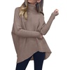 image:imageANRABESS Womens Oversized Turtleneck Batwing Long Sleeve Casual Cozy Baggy Knit Pullover Tunic Sweater 2026 Fall OutfitsMutmeg