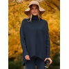 image:imageANRABESS Womens Oversized Turtleneck Batwing Long Sleeve Casual Cozy Baggy Knit Pullover Tunic Sweater 2026 Fall OutfitsNavy Blue