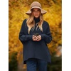 image:imageANRABESS Womens Oversized Turtleneck Batwing Long Sleeve Casual Cozy Baggy Knit Pullover Tunic Sweater 2026 Fall OutfitsNavy Blue