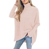 image:imageANRABESS Womens Oversized Turtleneck Batwing Long Sleeve Casual Cozy Baggy Knit Pullover Tunic Sweater 2026 Fall OutfitsPink