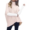 image:imageANRABESS Womens Oversized Turtleneck Batwing Long Sleeve Casual Cozy Baggy Knit Pullover Tunic Sweater 2026 Fall OutfitsPink White