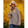 image:imageANRABESS Womens Oversized Turtleneck Batwing Long Sleeve Casual Cozy Baggy Knit Pullover Tunic Sweater 2026 Fall OutfitsRed Apricot