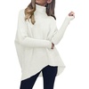 image:imageANRABESS Womens Oversized Turtleneck Batwing Long Sleeve Casual Cozy Baggy Knit Pullover Tunic Sweater 2026 Fall OutfitsWhite