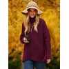 image:imageANRABESS Womens Oversized Turtleneck Batwing Long Sleeve Casual Cozy Baggy Knit Pullover Tunic Sweater 2026 Fall OutfitsWine Red
