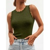image:imageANRABESS Womens Summer Tank Tops Sweater Vest Wool Blend Lightweight Sleeveless Crew Neck Casual Travel Going Out ShirtsArmy Green