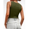 image:imageANRABESS Womens Summer Tank Tops Sweater Vest Wool Blend Lightweight Sleeveless Crew Neck Casual Travel Going Out ShirtsArmy Green