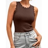 image:imageANRABESS Womens Summer Tank Tops Sweater Vest Wool Blend Lightweight Sleeveless Crew Neck Casual Travel Going Out ShirtsChocolate Brown