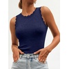 image:imageANRABESS Womens Summer Tank Tops Sweater Vest Wool Blend Lightweight Sleeveless Crew Neck Casual Travel Going Out ShirtsNavy Blue