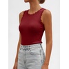 image:imageANRABESS Womens Summer Tank Tops Sweater Vest Wool Blend Lightweight Sleeveless Crew Neck Casual Travel Going Out ShirtsWine Red
