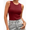 image:imageANRABESS Womens Summer Tank Tops Sweater Vest Wool Blend Lightweight Sleeveless Crew Neck Casual Travel Going Out ShirtsWine Red
