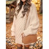 image:imageANRABESS Womens Sweater Dress Oversized Cable Knit Chunky Long Sleeve Short Dresses 2026 Fall Outfits Vacation Winter ClothesApricot