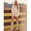 image:imageANRABESS Womens Sweater Dress Oversized Cable Knit Chunky Long Sleeve Short Dresses 2026 Fall Outfits Vacation Winter ClothesApricot