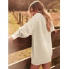 image:imageANRABESS Womens Sweater Dress Oversized Cable Knit Chunky Long Sleeve Short Dresses 2026 Fall Outfits Vacation Winter ClothesBeige
