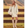 image:imageANRABESS Womens Sweater Dress Oversized Cable Knit Chunky Long Sleeve Short Dresses 2026 Fall Outfits Vacation Winter ClothesBeige