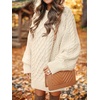 image:imageANRABESS Womens Sweater Dress Oversized Cable Knit Chunky Long Sleeve Short Dresses 2026 Fall Outfits Vacation Winter ClothesBeige