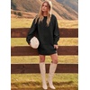 image:imageANRABESS Womens Sweater Dress Oversized Cable Knit Chunky Long Sleeve Short Dresses 2026 Fall Outfits Vacation Winter ClothesBlack