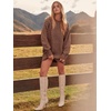 image:imageANRABESS Womens Sweater Dress Oversized Cable Knit Chunky Long Sleeve Short Dresses 2026 Fall Outfits Vacation Winter ClothesBrown