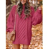 image:imageANRABESS Womens Sweater Dress Oversized Cable Knit Chunky Long Sleeve Short Dresses 2026 Fall Outfits Vacation Winter ClothesCherry