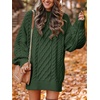 image:imageANRABESS Womens Sweater Dress Oversized Cable Knit Chunky Long Sleeve Short Dresses 2026 Fall Outfits Vacation Winter ClothesDeep Green