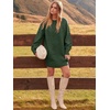 image:imageANRABESS Womens Sweater Dress Oversized Cable Knit Chunky Long Sleeve Short Dresses 2026 Fall Outfits Vacation Winter ClothesDeep Green