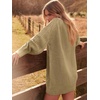 image:imageANRABESS Womens Sweater Dress Oversized Cable Knit Chunky Long Sleeve Short Dresses 2026 Fall Outfits Vacation Winter ClothesKhaki
