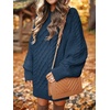 image:imageANRABESS Womens Sweater Dress Oversized Cable Knit Chunky Long Sleeve Short Dresses 2026 Fall Outfits Vacation Winter ClothesNavy