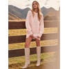 image:imageANRABESS Womens Sweater Dress Oversized Cable Knit Chunky Long Sleeve Short Dresses 2026 Fall Outfits Vacation Winter ClothesPink