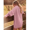 image:imageANRABESS Womens Sweater Dress Oversized Cable Knit Chunky Long Sleeve Short Dresses 2026 Fall Outfits Vacation Winter ClothesRed Pink