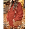 image:imageANRABESS Womens Sweater Dress Oversized Cable Knit Chunky Long Sleeve Short Dresses 2026 Fall Outfits Vacation Winter ClothesRust Orange
