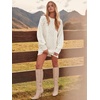 image:imageANRABESS Womens Sweater Dress Oversized Cable Knit Chunky Long Sleeve Short Dresses 2026 Fall Outfits Vacation Winter ClothesWhite
