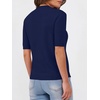 image:imageANRABESS Wool Blend Short Sleeve Sweaters for Women  Lightweight Soft knit Pullover Crew Neck Half Sleeve Work Business Casual Outfits Summer Spring Fall ShirtsNavy Blue