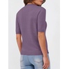 image:imageANRABESS Wool Blend Short Sleeve Sweaters for Women  Lightweight Soft knit Pullover Crew Neck Half Sleeve Work Business Casual Outfits Summer Spring Fall ShirtsGrey Purple